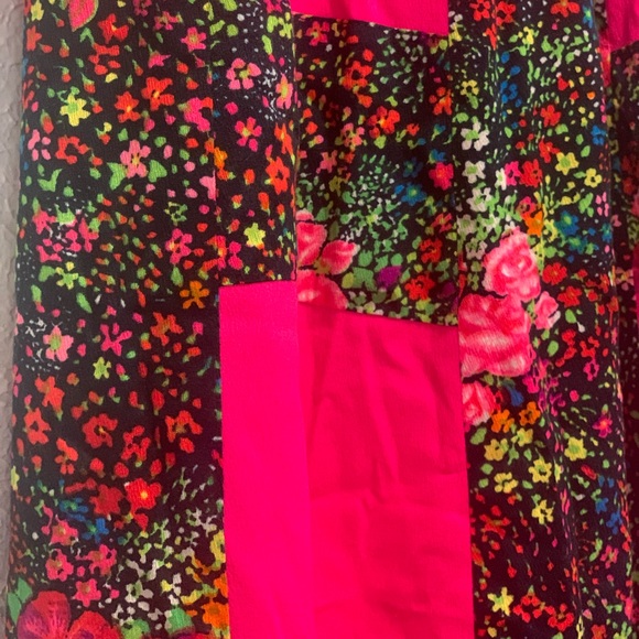 Vintage Maxi Skirt Pink Floral with pockets - Picture 2 of 4